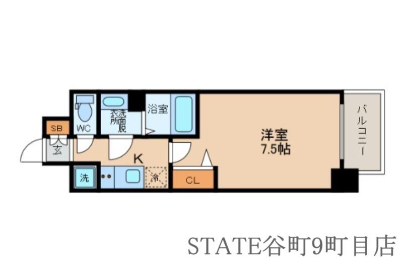 レシオス天王寺(1K/8階)の間取り写真