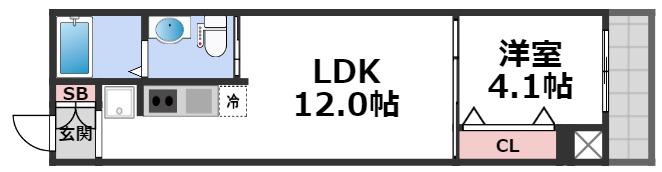 FMAISONLOREVI番館(1LDK/1階)の間取り写真