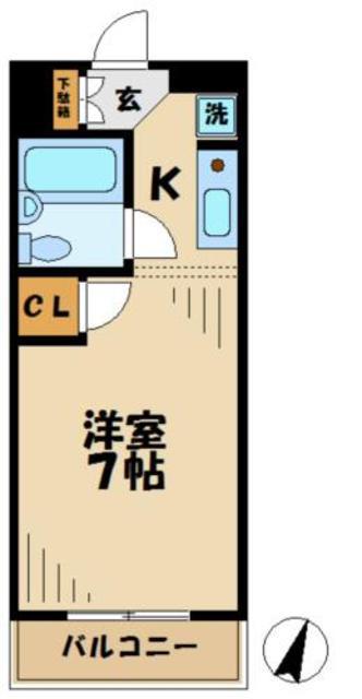 コンフィーコーポ(1K/3階)の間取り写真