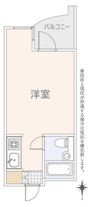 グレース成城(ワンルーム/2階)の間取り写真