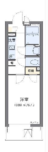 クレイノグラマット(1K/2階)の間取り写真