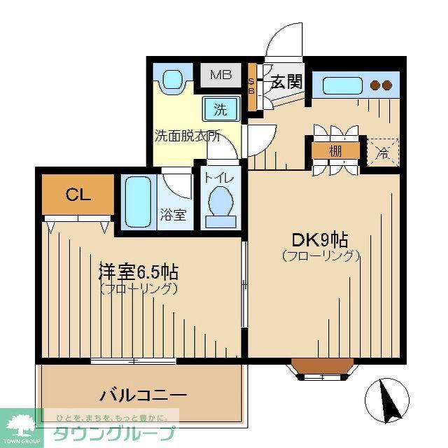 アビタシオン百合ヶ丘(1DK/3階)の間取り写真