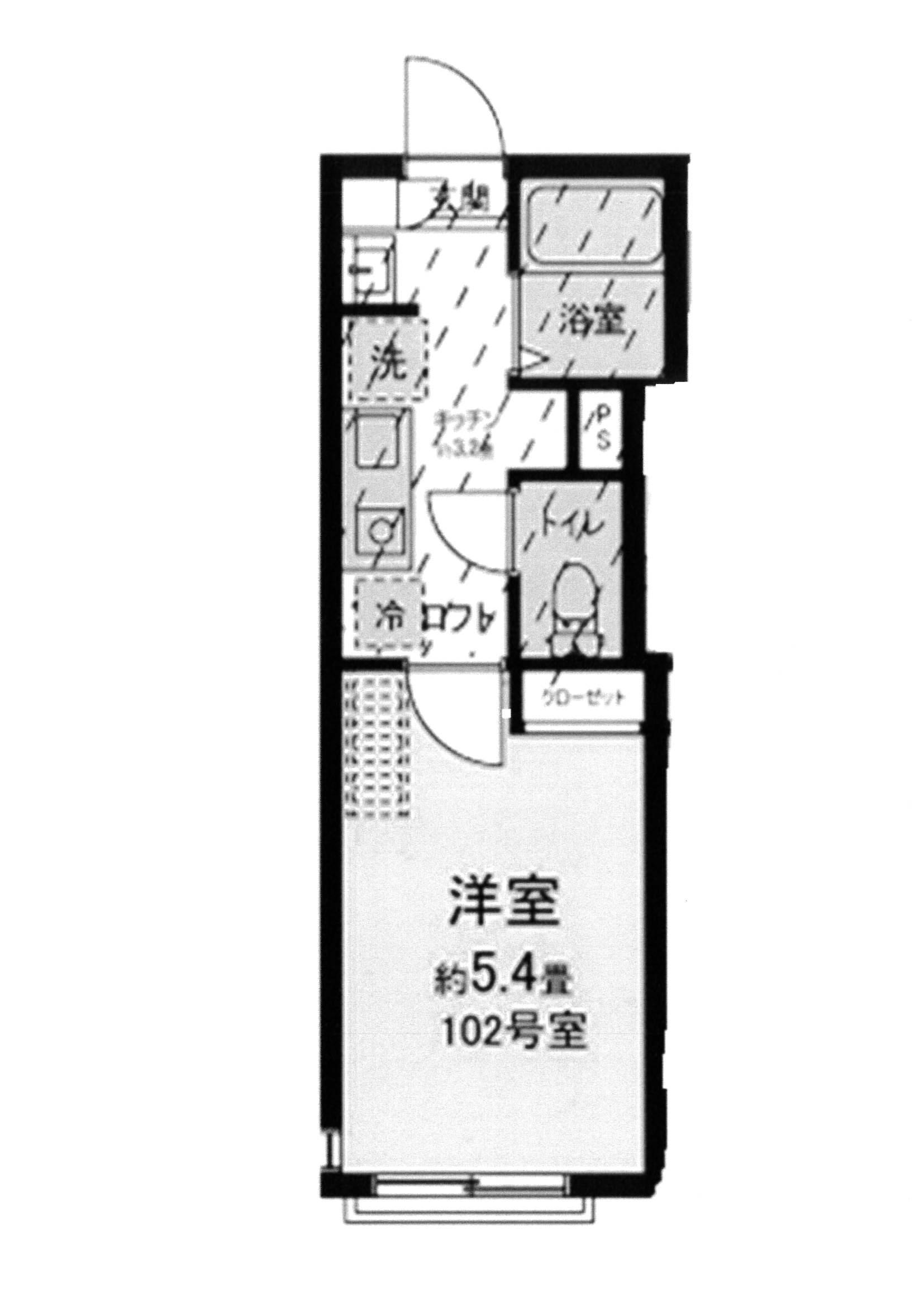 めぞん一刻(1K/1階)の間取り写真