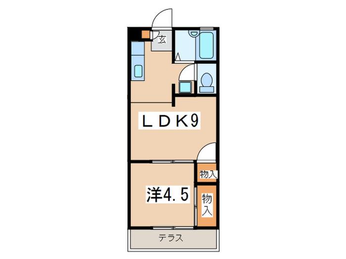 グランヒル湘南(1LDK/1階)の間取り写真