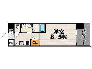 ウインステージ平尾(1K/10階)の間取り写真