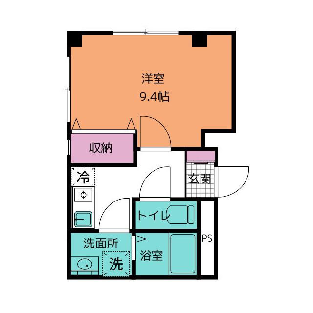 アップル ヒルズ(ワンルーム/6階)の間取り写真