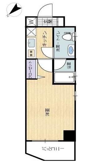 デュオステージサンシャイン60通(1K/5階)の間取り写真