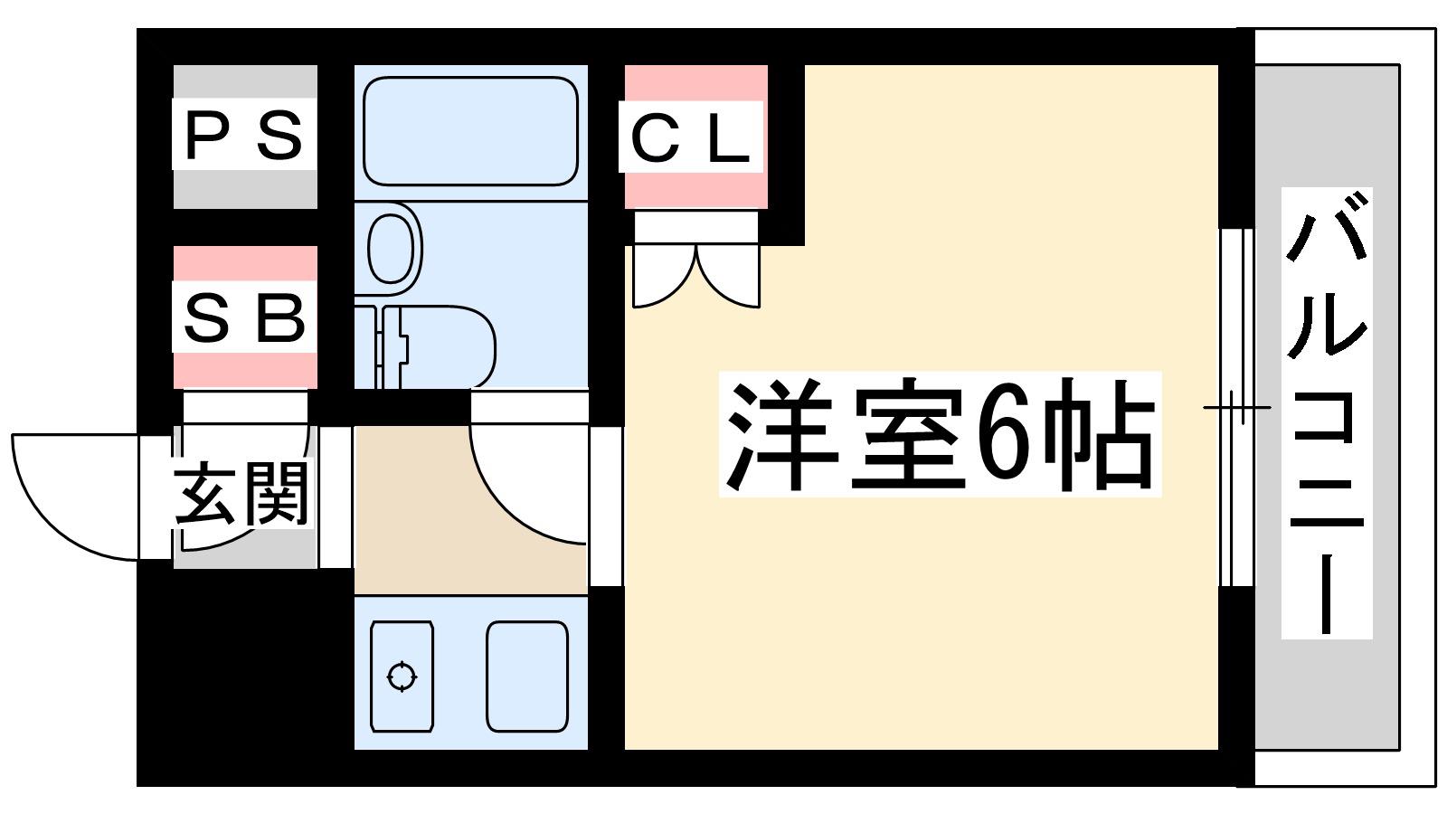 TBM南方(1K/5階)の間取り写真