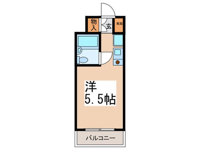TOP長津田NO.2(ワンルーム/2階)の間取り写真