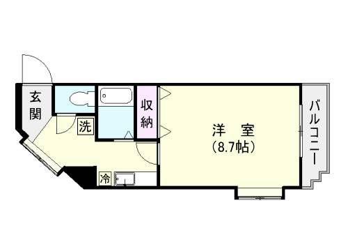 ホワイトマルセイユ(1K/3階)の間取り写真
