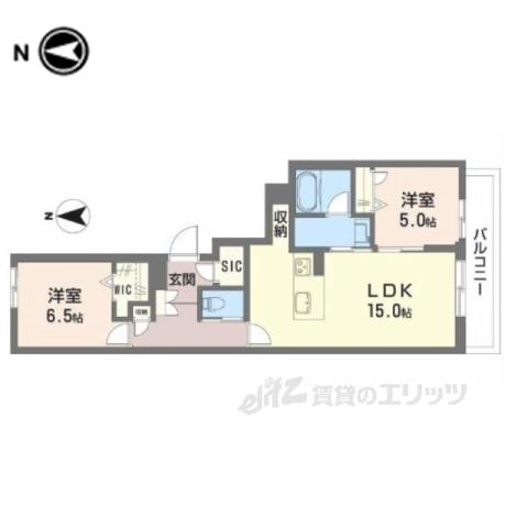 ヴェルジェ3(2LDK/3階)の間取り写真