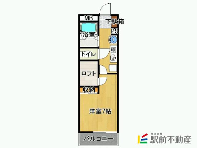 レオパレスヴィルヌーブ(1K/2階)の間取り写真