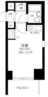 三の輪シティハウス(ワンルーム/5階)の間取り写真