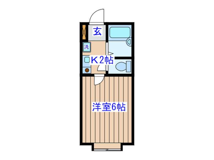 ベルシティ萩野町(1K/5階)の間取り写真