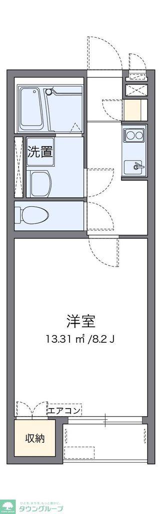 レオネクストコーポ 地純(1K/2階)の間取り写真