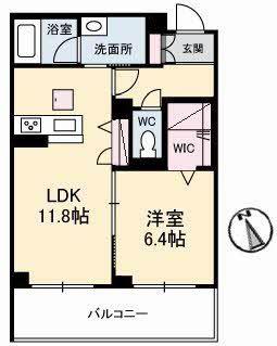 ファボーレ神田(1LDK/3階)の間取り写真