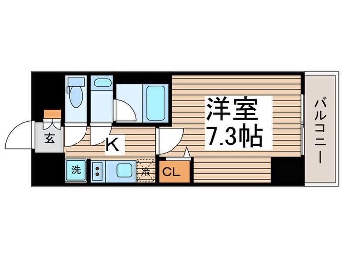 コンフォリア大島DEUX(1K/3階)の間取り写真
