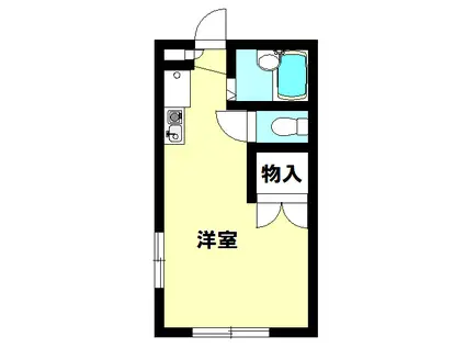 ＪＲ中央本線 古虎渓駅 徒歩75分 1階建 築30年(1K/1階)の間取り写真