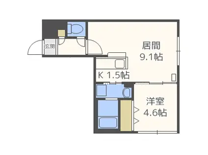 サフィニア七番館(1LDK/3階)の間取り写真