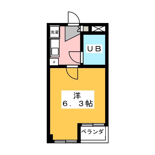 ワンズワン(1K/4階)の間取り写真