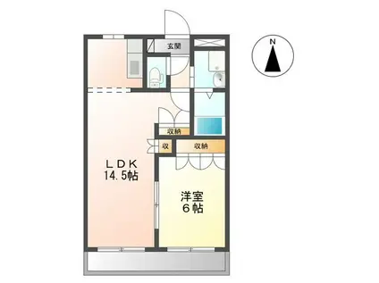 コンフォール成沢(1LDK/3階)の間取り写真