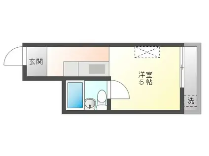 メゾン・ド・ジャセント(ワンルーム/1階)の間取り写真