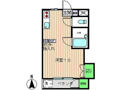プチメゾン・フルール・とべ(ワンルーム/1階)の間取り写真