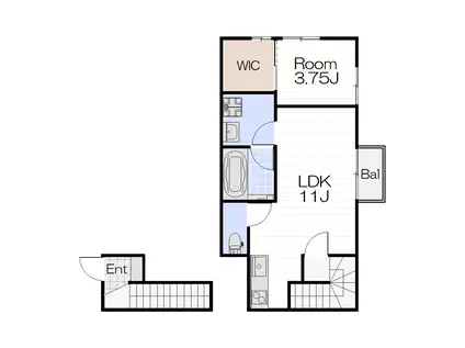 グランツリーカイザワ(1LDK/2階)の間取り写真