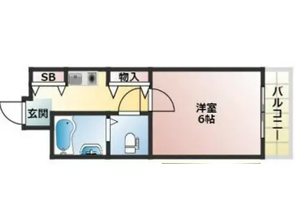 兼山マンション(1K/2階)の間取り写真