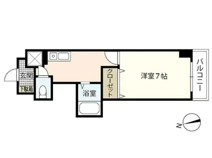 横田第2ビル(1K/3階)の間取り写真
