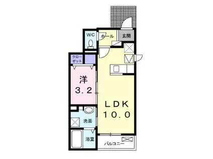 レジデンス タカハシⅣ(1LDK/1階)の間取り写真