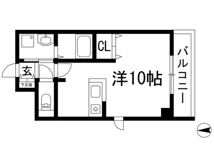 AVENUE HARU(ワンルーム/4階)の間取り写真