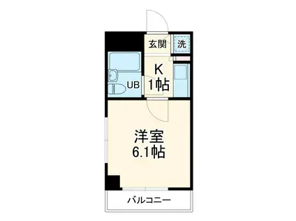 DORMITORY GOKOH(1K/3階)の間取り写真