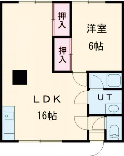 コーポ衣笠 NO5(1LDK/2階)の間取り写真