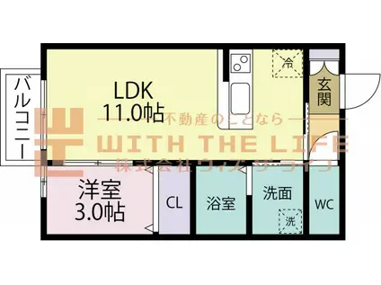 ロイヤルレセンテ(1LDK/1階)の間取り写真