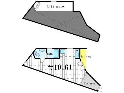 SAKAMURA HOUSE(ワンルーム/3階)の間取り写真