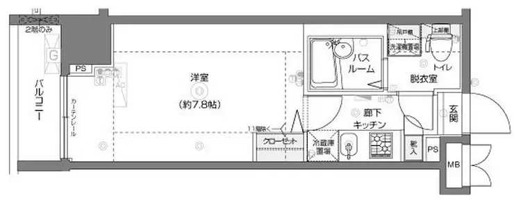 フェニックス横濱関内BAY MARKS 5階階 間取り