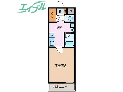 TS SQUARE(1K/3階)の間取り写真