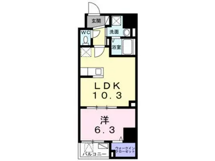 MAY FAIR メイフェア(1LDK/8階)の間取り写真