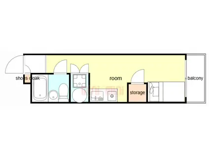 DCOURT六甲(ワンルーム/5階)の間取り写真