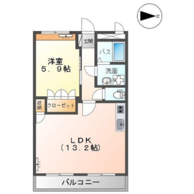 フォレスト・ヴィラ(1LDK/2階)の間取り写真