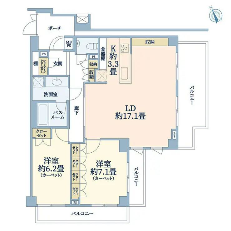 ベルス瀬田 4階階 間取り