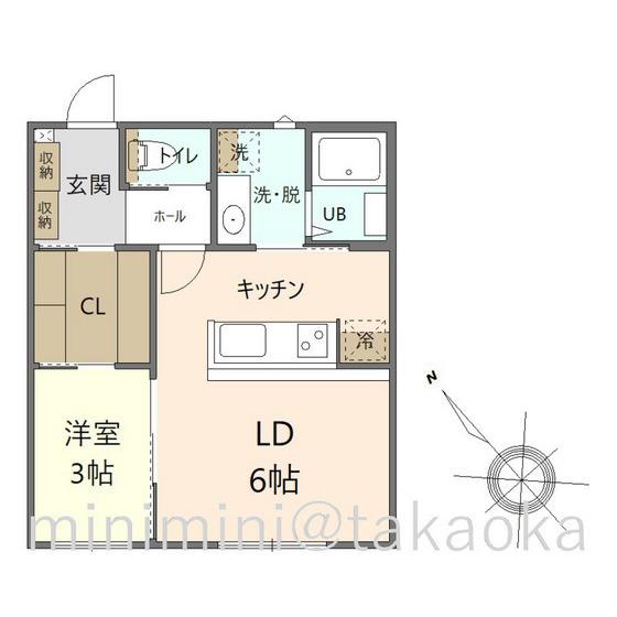 K.STORY(1LDK/2階)の間取り写真