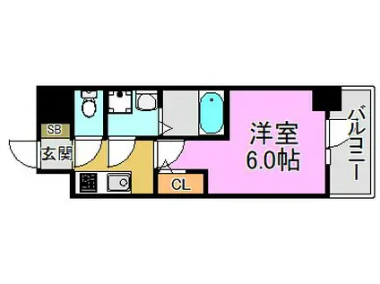 S-RESIDENCE高井田BELETA(1K/7階)の間取り写真