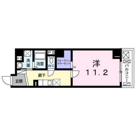 ヴィラ 鴻巣(1K/1階)の間取り写真
