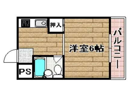 アクティーハイツ(1K/2階)の間取り写真