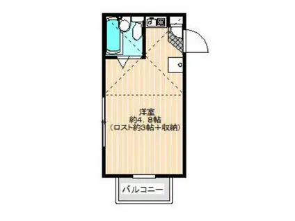 ジョイフル下末吉(ワンルーム/2階)の間取り写真