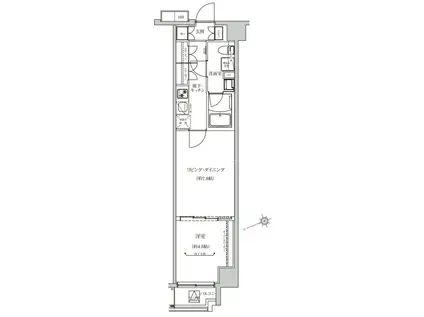 ベルシード板橋本町プレミアII(1LDK/5階)の間取り写真