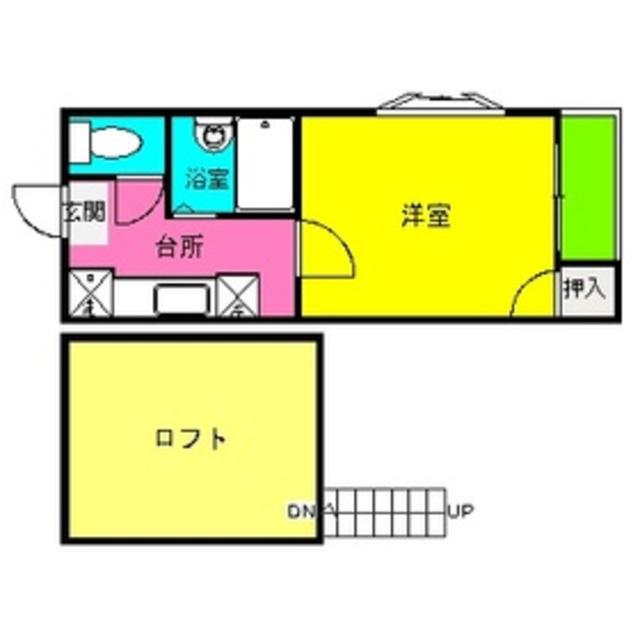 レティーフ田島(1K/2階)の間取り写真