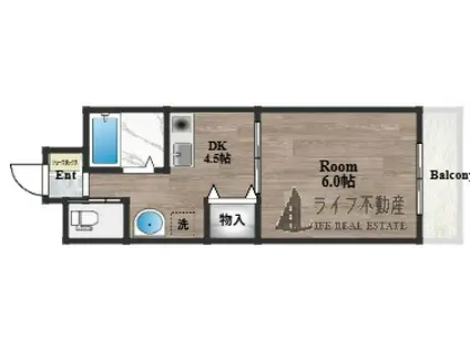 グランT・カンダ(1DK/2階)の間取り写真